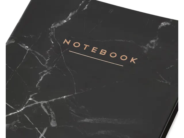 Notitieboek Èccolo Black Marble lijn ca.20x25cm 80gr. 256pag.