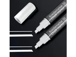 Krijtstift Sigel set 2stuks wit wig punt 1-5 mm