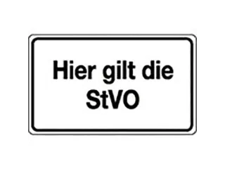 parkeerplaatsbord,symbool/tekst: ""Hier geldt de StVO"",aluminium - 1