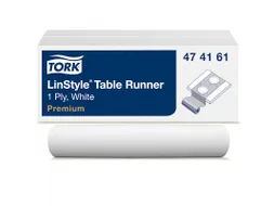 Tafelloper Tork LinStyle duurzaam 1-laags 120x40cm wit 474161