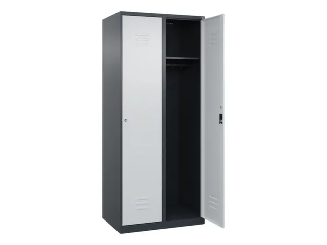 locker,HxBxD 1850x800x500mm,2vak,vak B 400mm,cil.-slot,staand op vloer