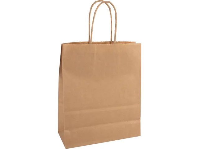 Papieren zak, ft 22 x 10 x 31 cm, bruin