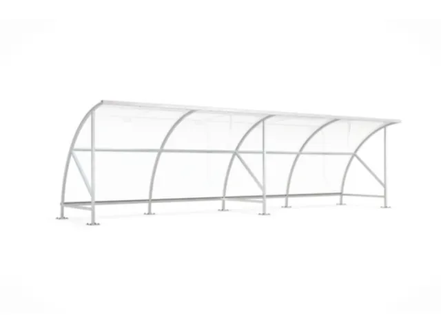 overdekte fietsenstalling,HxBxD 2290x8250x2180mm,wanden acrylglas