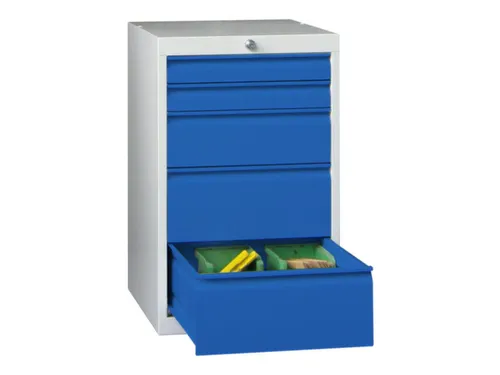 ladekast HxBxD 800x500x600mm 5laden slot RAL7035 front RAL5010