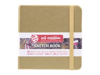 Schetsboek Talens Art Creation 80 witte vellen 140gr 120x120mm witgoud - 2