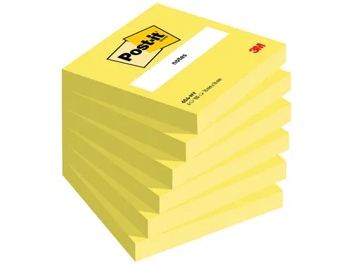 Memoblok 3M Post-it 654 76x76mm neon geel