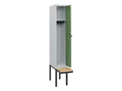 locker met bank,HxBxD 1950x300x815mm,1vak,vak B 300mm,draaigrendel