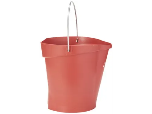 Vikan 56944 emmer 12 Liter met schenktuit Metaaldetecteerbaar Rood