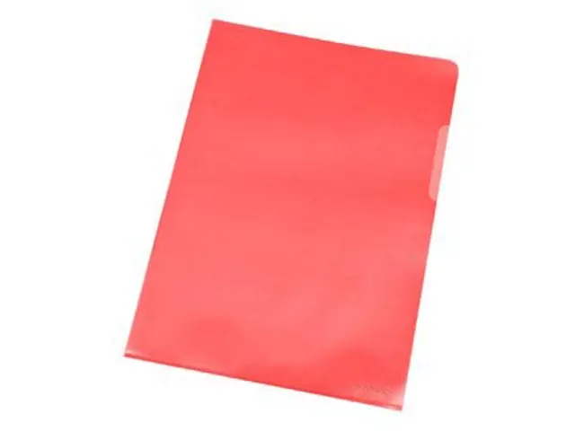 L-map A4 Rood PP Gekorreld 0.12mm Pak 10 stuks