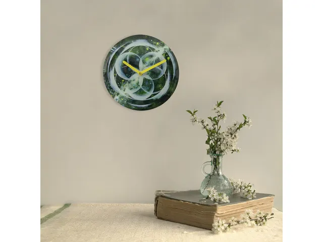 Horloge de Table/Murale 20 cm-Silencieux-Vert-Verre Trempé-NeXtime Co
