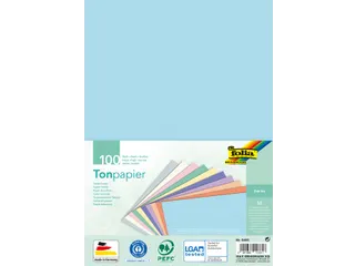 Knutselpapier Folia A4 100vel 10 pastelkleuren - 1