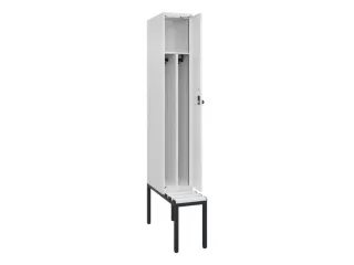 locker met bank,voor scheiding van kleding,HxBxD 2120x300x815mm,1vak - 1