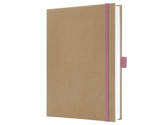 Carnet de notes Jolie A5 kraft Rose pur blanc HC 192pag 100gr