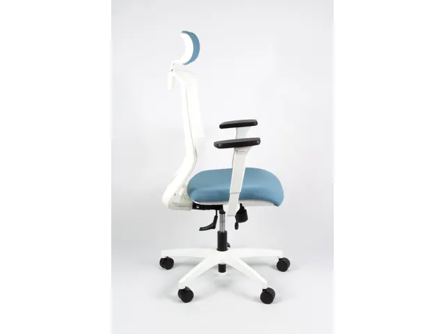 Chaise de bureau Linea Tekna White 01/PT bleu clair/blanc