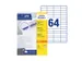 Etiquette Avery Zweckform 3667 48.5x16.9mm blanc 12800 pièces