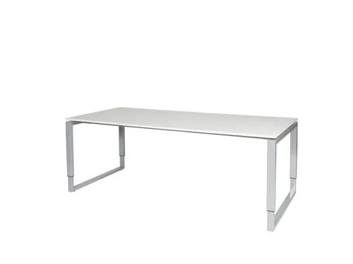 Domino Plus Bureau Hoogte Verstelbaar 2000x900mm Wit 25mm Alu O-Poot