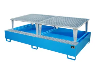 opvangbak,v. 2xIBC,opvangvol. 1000l,HxBxD 863x2650x1460mm - 1