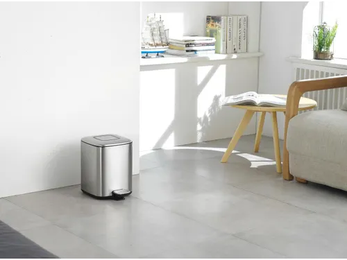 Vierkante Pedaalemmer Regent Step Bin 6 Liter Mat Rvs