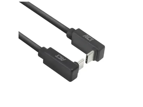 Kabel ACT USB-C hoek boven/beneden 10Gbps 1m