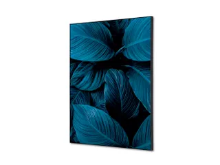 Wanddecoratie Textiel Set A2 Botanische Bladeren Blauw - 1