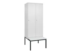 locker met bank,HxBxD 2120x800x815mm,2vak,vak B 400mm,cil.-slot