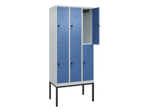 dubbeldekse locker,HxBxD 2120x900x500mm,3x2vak.,vak B 300mm