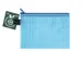etui A6 PVC-vrij blauw transparant met ritssluiting