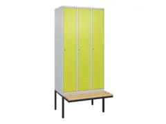 locker voor scheiding van kleding,HxBxD 2120x900x815mm,3vak