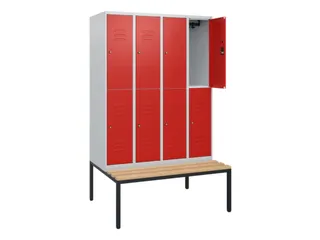 Dubbeldekse dekenkist,HxBxD 1950x1200x815mm,4x2vak.,vak B 300mm - 2