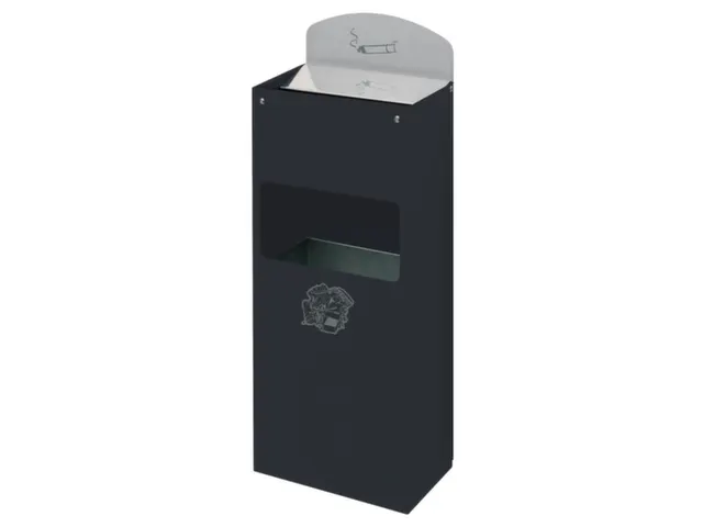 Combi-Asbak HXBXD 500X200X125Mm Achterwand Verzinkt Staal Antraciet