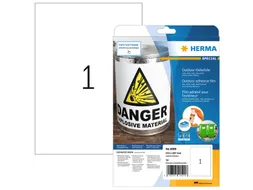 HERMA 9531 Weervast Outdoor folie-etiket A4 210x297mm Wit 10 stuks