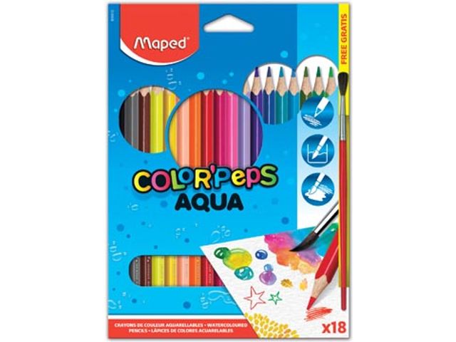 Aquarelpotlood Color'Peps Aqua 18 potloden | KleurpotlodenWinkel.nl