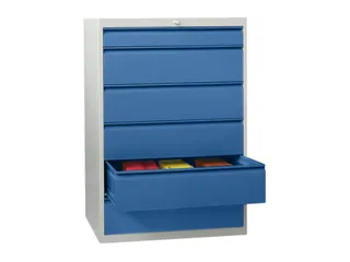 ladekast HxBxD 1200x715x600mm 6laden slot RAL7035 front RAL5012 - 2