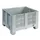 Stapelcontainer Pe 760x1200x1000mm 610 liter Gesleufd 4 Poten Grijs