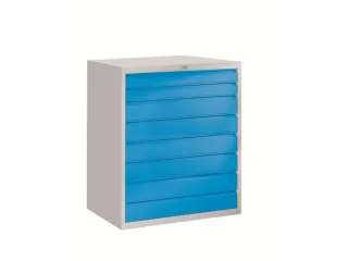 ladekast HxBxD 1200x1023x600mm 8laden slot RAL7035 front RAL6011 - 1
