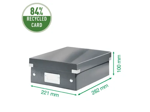 Sorteerbox WOW Click & Store 220x100x282mm wit 84% gerecycled karton