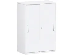 kantoor-schuifdeurkast HxBxD 1182x800x425mm hout wit 2 OH