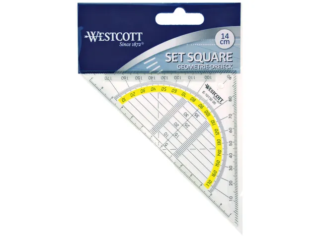Equerre Géométrique Westcott 140mm Transparent