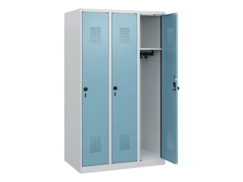 schoollocker,HxBxD 1530x900x500mm,3vak,vak B 300mm,draaigrendel