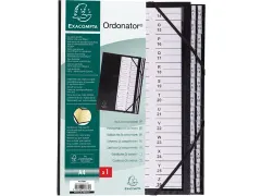 Sorteermap Ordonator Pp A4 A-Z Zwart karton