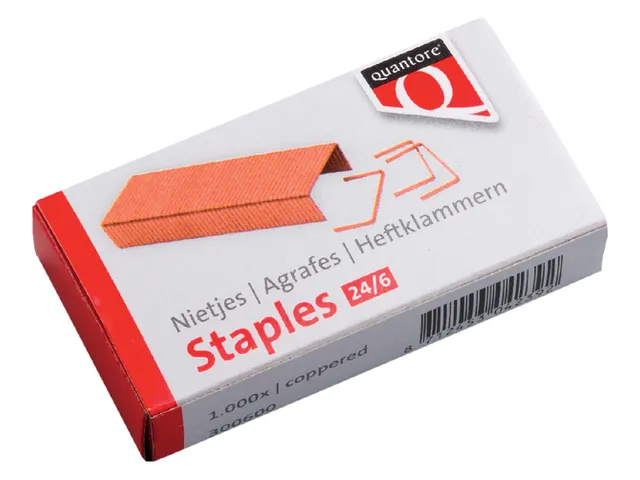 Nieten Quantore 24/6 verkoperd 1000stuks