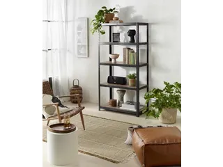 Rek Home Maxi 176x90x45cm 5 Legborden Zwart Metaal - 4