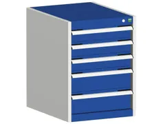 ladekast HxBxD 700x525x525mm 5laden romp RAL7035 front RAL5010