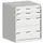 ladekast HxBxD 800x650x650mm 4laden romp RAL7035 front RAL7035