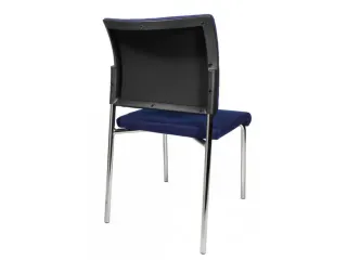 Bezoekersstoel Stof Blauw Zitting 430x480x450mm - 3
