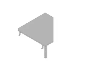 koppelelement voor bureau,90 °,HxBxD 730x840x840mm,v. sledeframe - 1