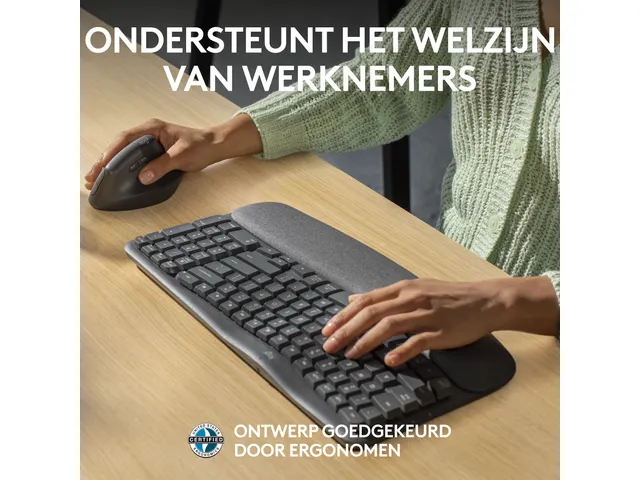 Wave Keys for Business Ergonomisch Toetsenbord AZERTY BE