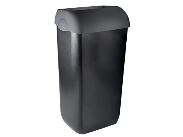 Afvalbak Zwart 43 Liter Half Open