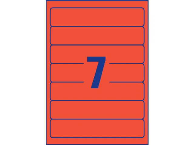 Etiquette dorsale Avery Small 38x192mm adhésive rouge L4762-20