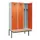 locker met bank,voor scheiding van kleding,HxBxD 2120x1200x815mm,3vak